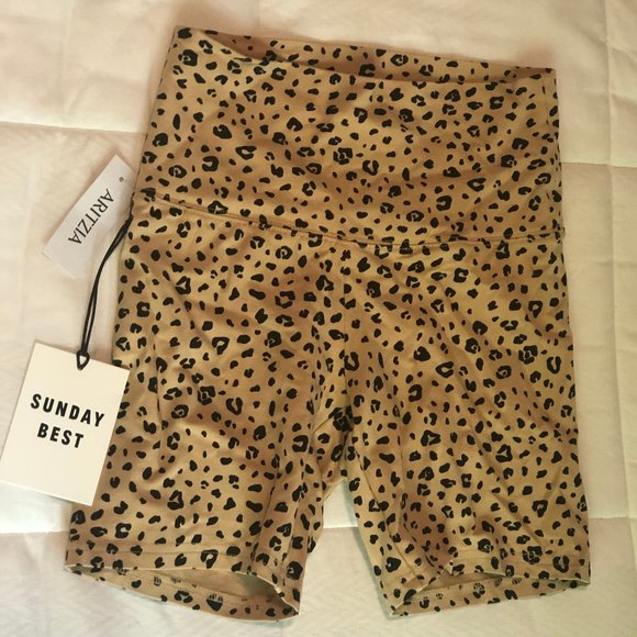 Sunday Best Pants - Leopard spandex shorts